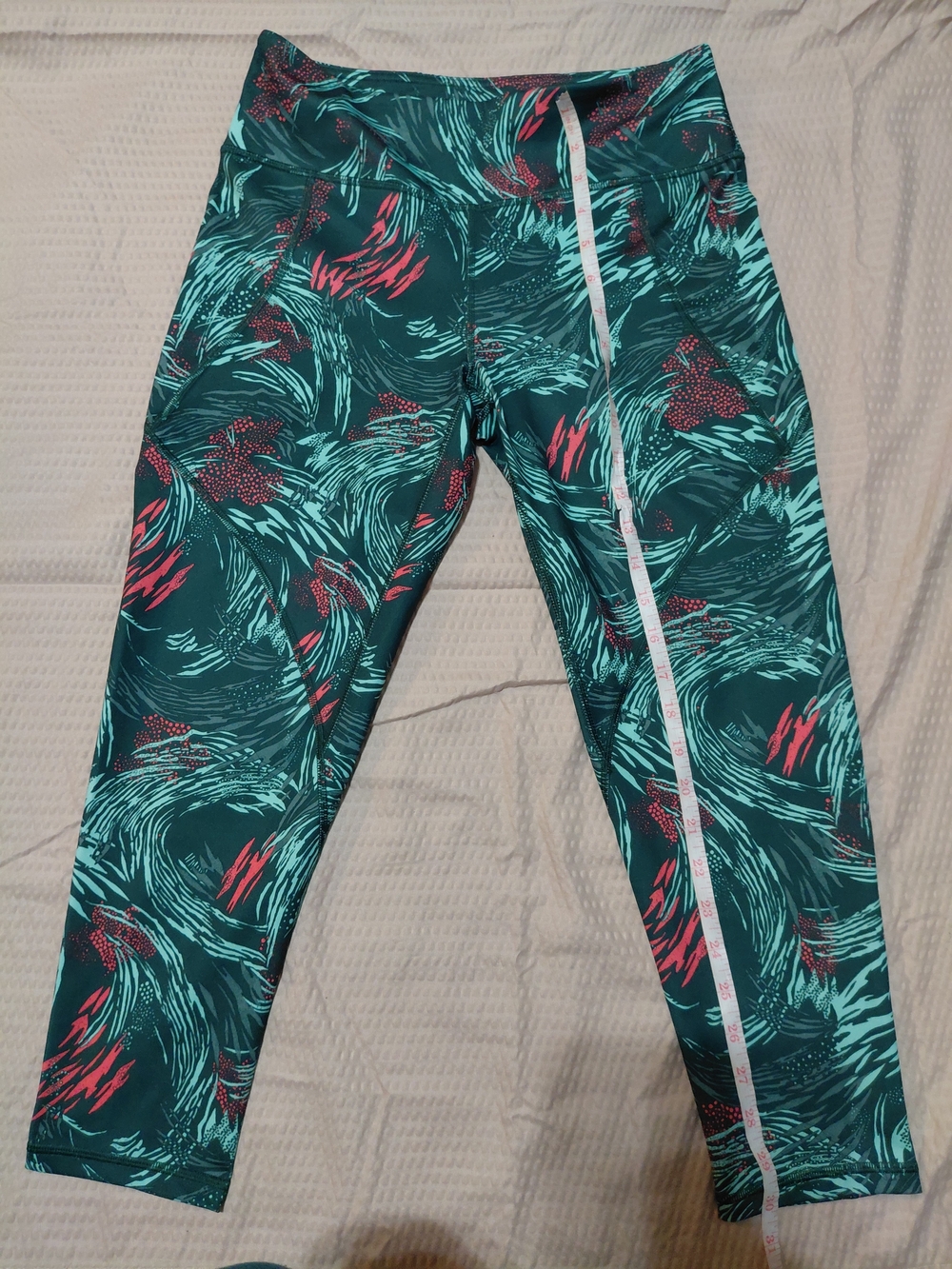 Patagonia Teal Pants with Pink Accents